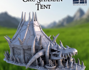 Terreno de mesa para tienda de chamán orco de 28 mm