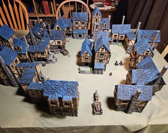 Medieval Town Houses Tabletop Terrain