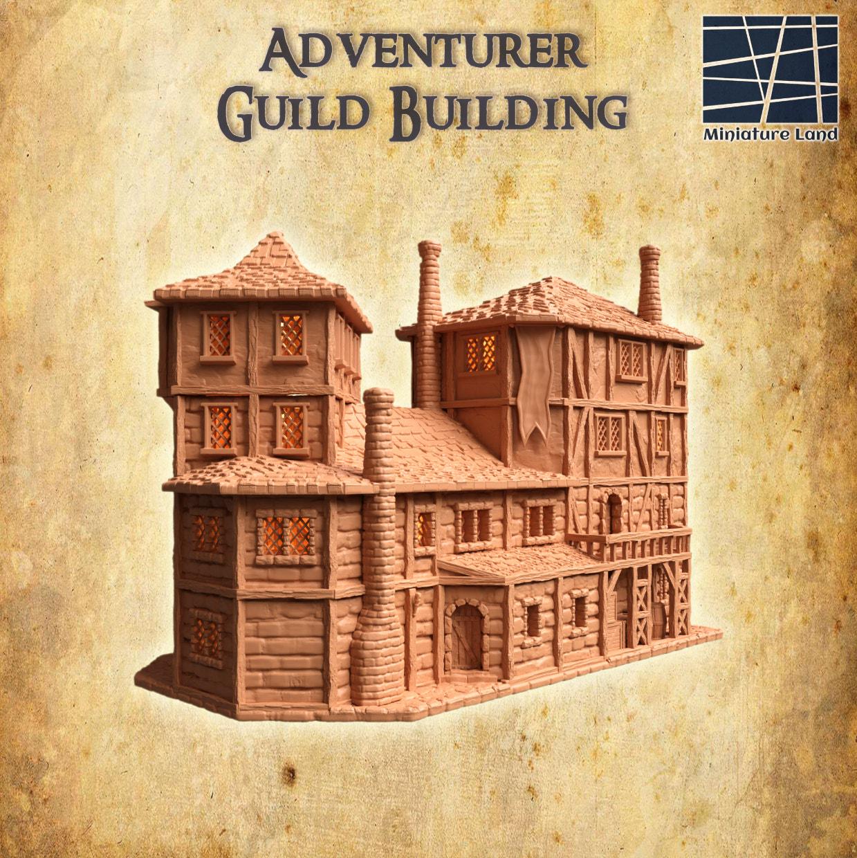 Guild Rpg Medieval Adventurer Guild Building DND Tabletop Terrain - Etsy