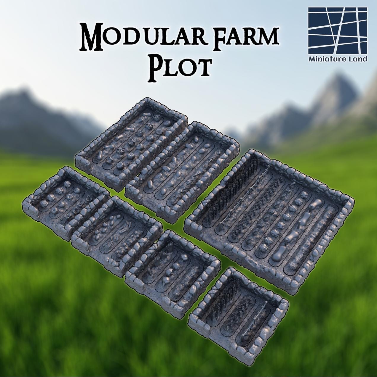 Tabletop Farming Modular Medieval Farm Plot Tabletop Terrain - Etsy
