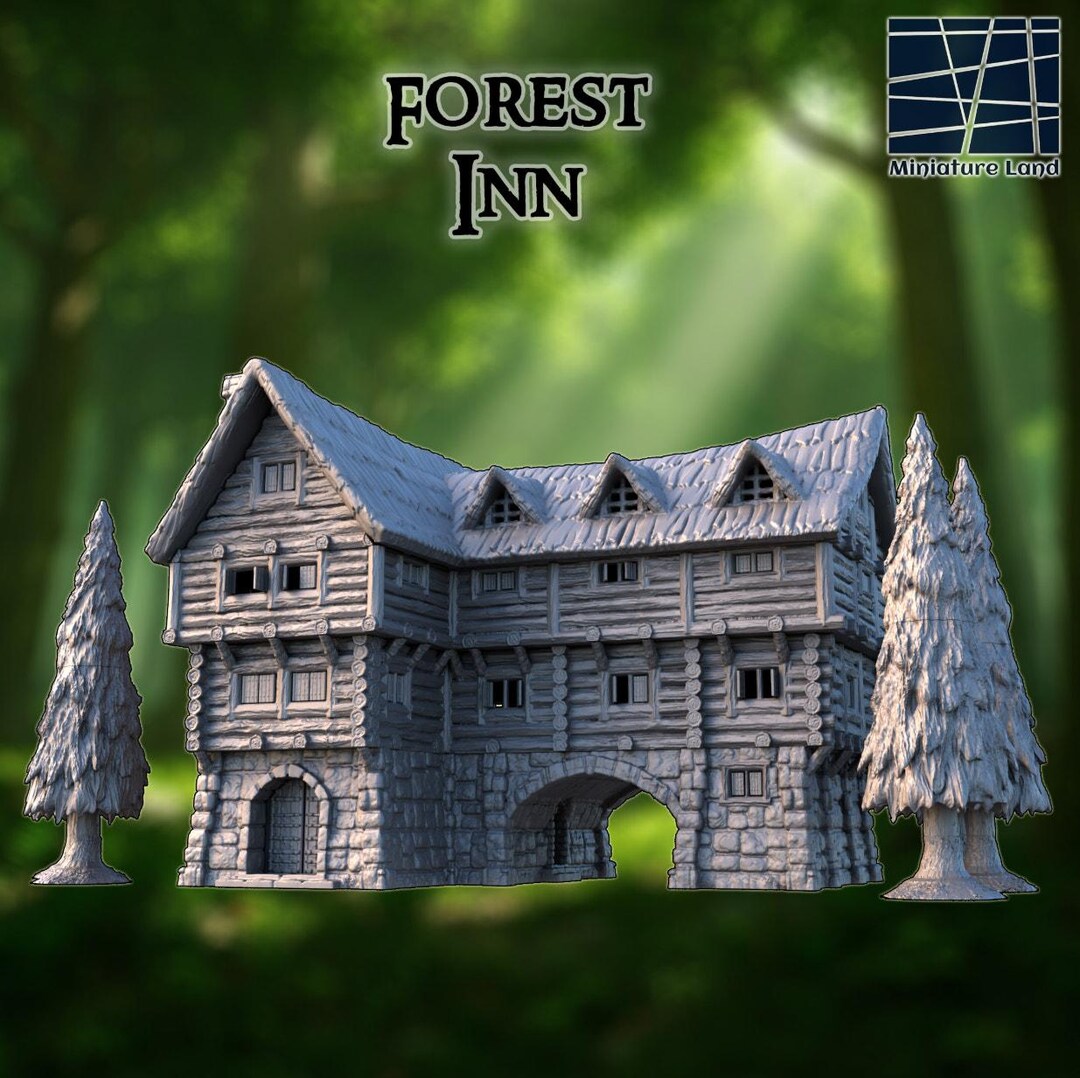 Dnd Rustic Inn Medieval Forest Inn DND, Wargames Tabletop Terrain - Etsy