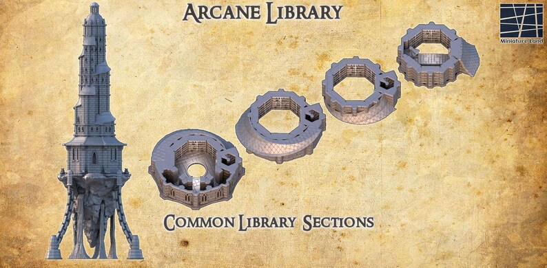 Medieval Arcane Library DND, Wargames Tabletop Terrain - Etsy