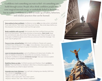 Confidence | Printable Confidence Guide | Self-Help | Personal Growth | Digital Download PDF