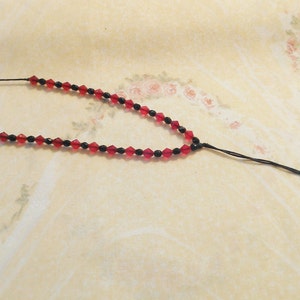 Red and Black Bead with Spider Necklace image 1