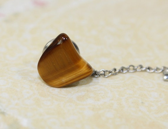 tiger eye tie tack