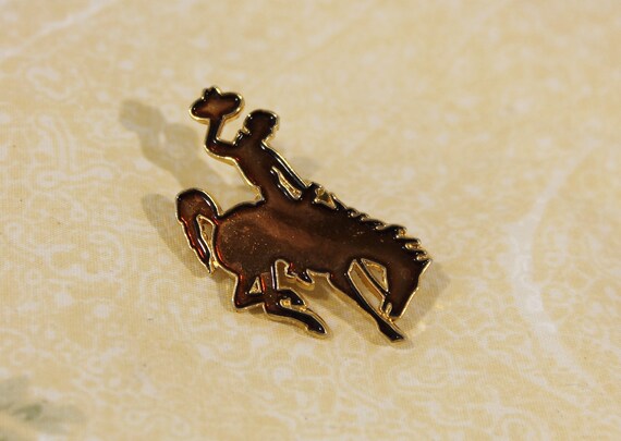 Silhouette Rodeo Rider Fashion Pin / Brooch - Etsy