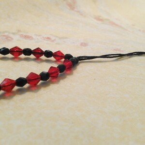 Red and Black Bead with Spider Necklace image 4