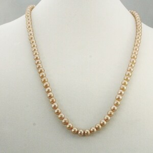 Older Vintage Glass Faux Pearl Necklace image 2