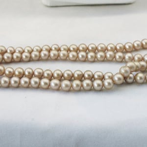 Older Vintage Glass Faux Pearl Necklace image 1