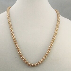 Older Vintage Glass Faux Pearl Necklace image 3