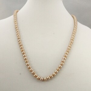 Older Vintage Glass Faux Pearl Necklace image 4