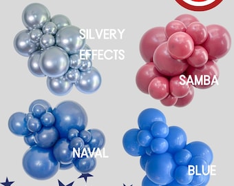 Captain America Balloon Garland Kit | Red Blue Silver Balloon Arch | Superhero Party Decor