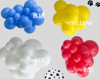 Paw Patrol Balloon Garland Kit – DIY Birthday Balloon Arch, Puppy Party Décor, Red Blue Yellow Balloon Kit