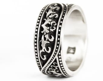 Tree of Life, matching wedding band,  Sterling Silver Ring