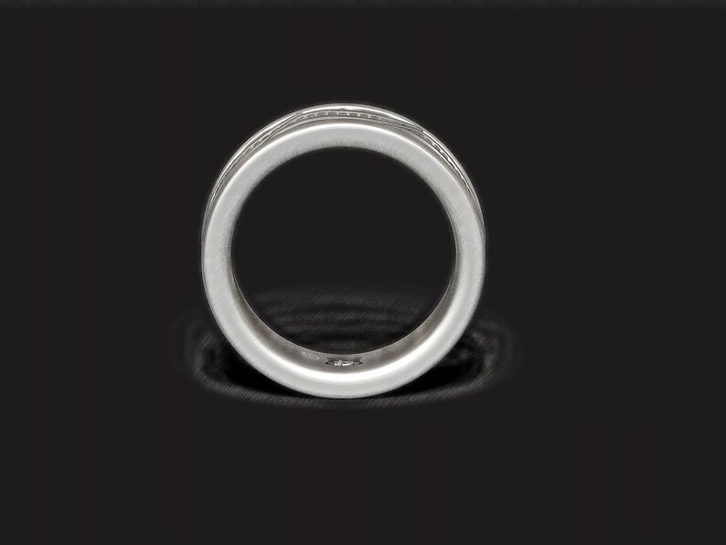 in sterling silver Corn husk ring farmer band