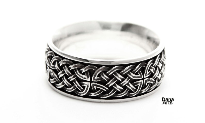 Celtic Knot Band Sterling Silver - Etsy