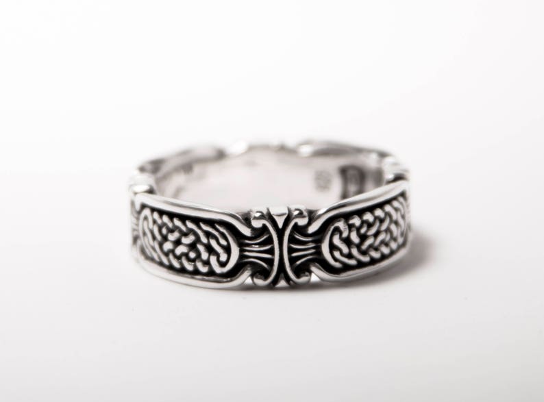 Celtic Knot Weave Band Fan Basket Style Ring in Sterling - Etsy