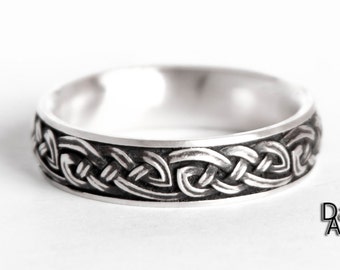Handmade 14k Gold Celtic Weave Ring – Timeless & Textured