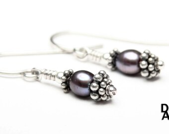 PearLustre by Imperial Sterling Silver Freshwater Cultured Pearl & Onyx PearLustre by Imperial Sterling Silver Freshwater Cultured Pearl & Onyx