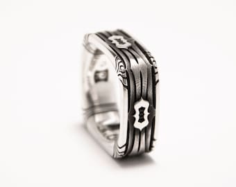 Elegant Lines handmade ring in Sterling Silver
