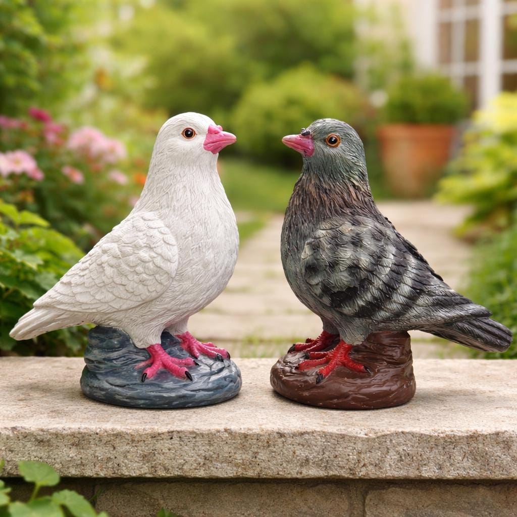 White Pigeon Statue - Etsy