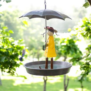 birds - Metal Hanging Garden Decor – Whimsical Outdoor Accent for Nature Lovers