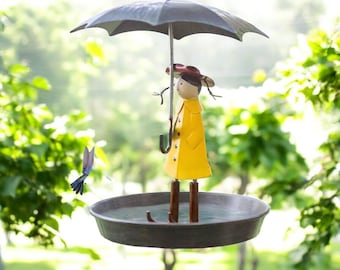 Vögel Metall hängenden Garten Dekor 2 Styles verfügbar Whimsical Outdoor Akzent für Naturliebhaber