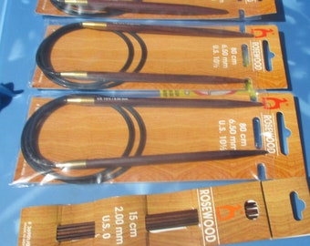Breinaalden van ponypalissander rond 32" en dubbele punt 5" 3/4"