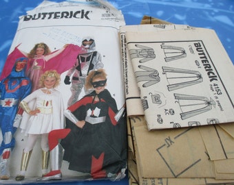 Butterick Superhero Kids Costume Sewing Pattern Mostly Uncut