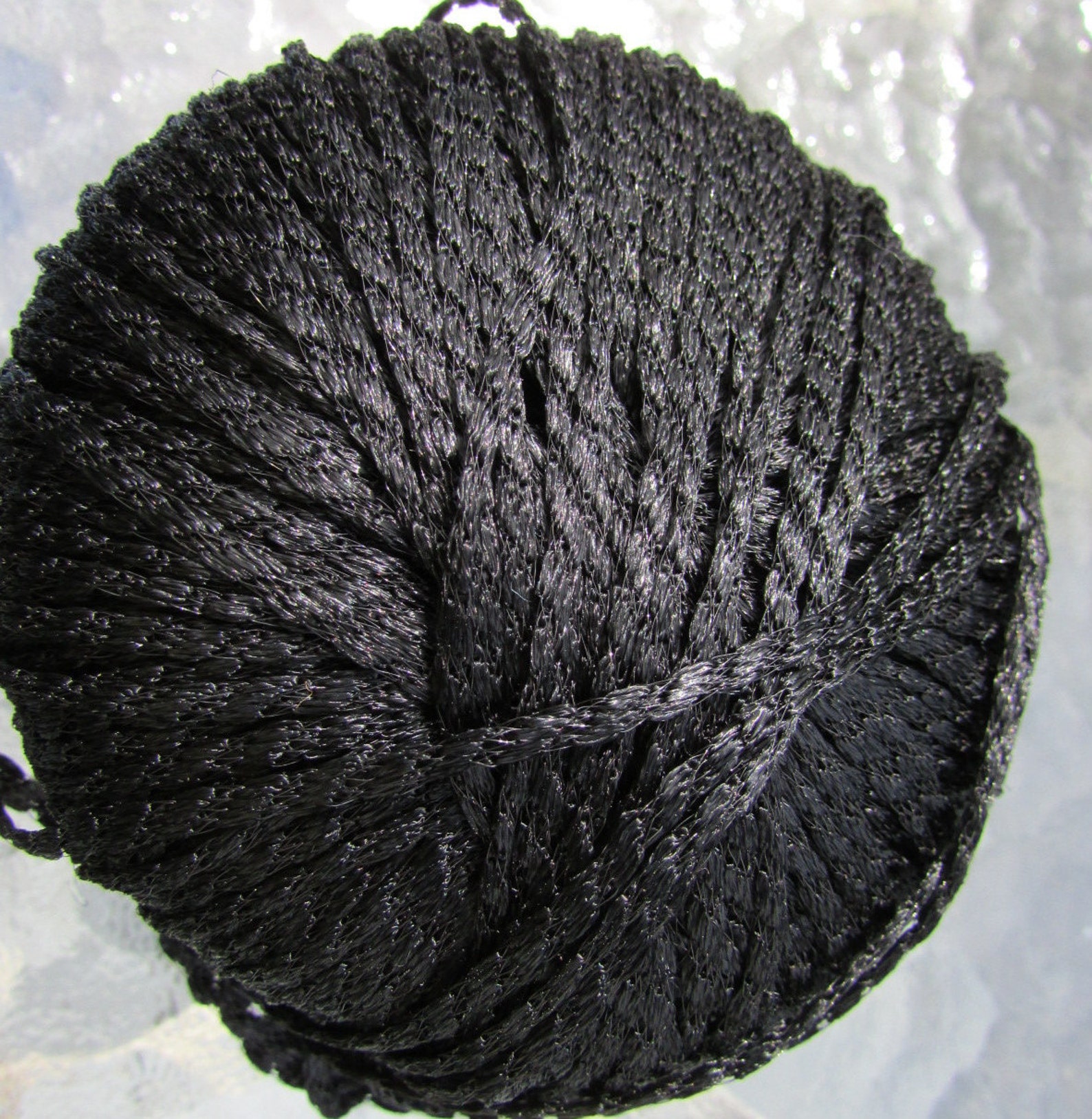 Katia Acuario Ribbon Yarn Shiny Texture Choose Color Periwinkle Black ...