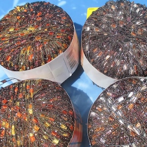 Knitting Fever Dazzle Metallic Yarn Lot Special Browns