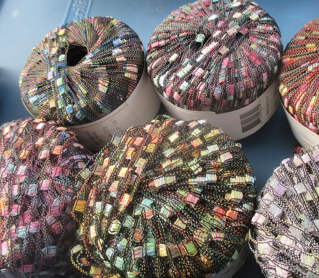 Athena Ladder Ribbon Yarn Colorful Lattice Choose Color Knitting