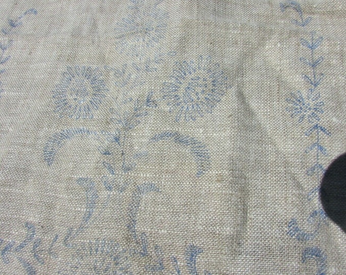 Stamped Linens for Embroidery Pure Linen Table Dresser Scarf Art Deco