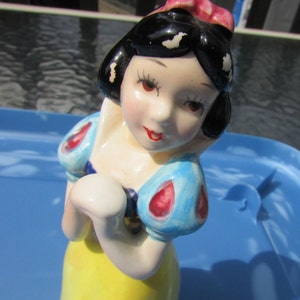 Disney Snow White Figurine Porcelain Bisque Mid Century Vintage