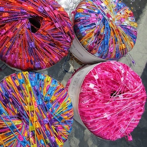 Knitting Fever Dazzle Yarn Ladder Ribbon Lattice Necklace Bracelet Shawls