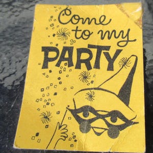 Barbie Doll Masquerade Invitation Come To My Party 1960s Accessory Vintage Mattel Original