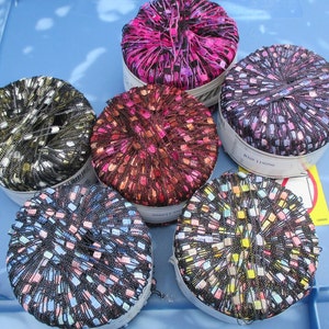 Knitting Fever Dazzle Ladder Ribbon Yarn Multi Colors Latticework