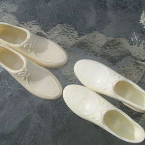 Vintage Ken White Dress Shoes Lot 1962 Original Mattel Barbie Dolls