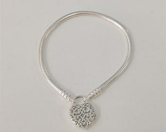 Pandora (S) Regal Heart Padlock Bracelet Free Delivery