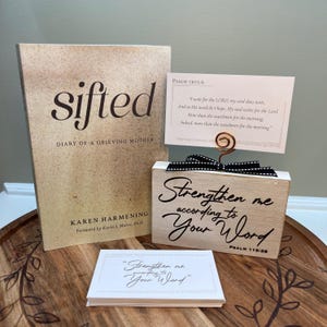 Child Loss Sympathy Gift Set – Scripture Card Set, Decorative Wood Box & Christian Grief Book