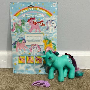 My Little Pony G1 Vintage Twinkle Eye TE Fizzy jewel eyed  pony MLP Retro Backcard Like New Mint Non-Patent Pending Euro Nirvana Pat. Pend.