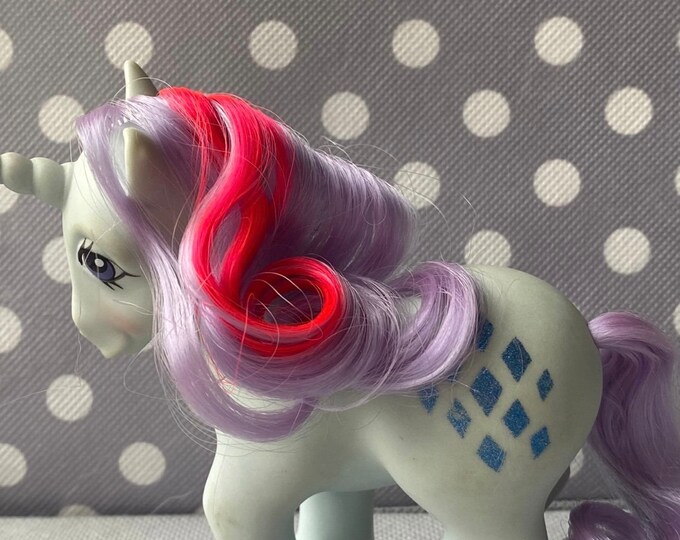 My Little Pony G1 Glitter Unicorn Sparkler Vintage MLP Purple Pony MLP ...