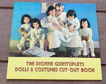 The Dionne quintuplets dolls & costumes cut out book paper doll B. Shackman Collection Publications 1984 Vintage Uncut Celebrity Memorabilia