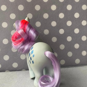 My Little Pony G1 Glitzer Einhorn Wunderkerze Vintage MLP lila Pony MLP Retro Bild 3