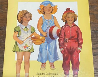 Original Shirley Temple Paper Dolls in Full Color Children's Museum Dresses Dover Publications 1988 Vintage Uncut Movie Memorabilia