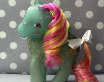 My little pony Glow N Show Starglow Star Glow G1 Glow in the Dark Pink Hearts Vintage Retro Pegasus HTF MLP Mint