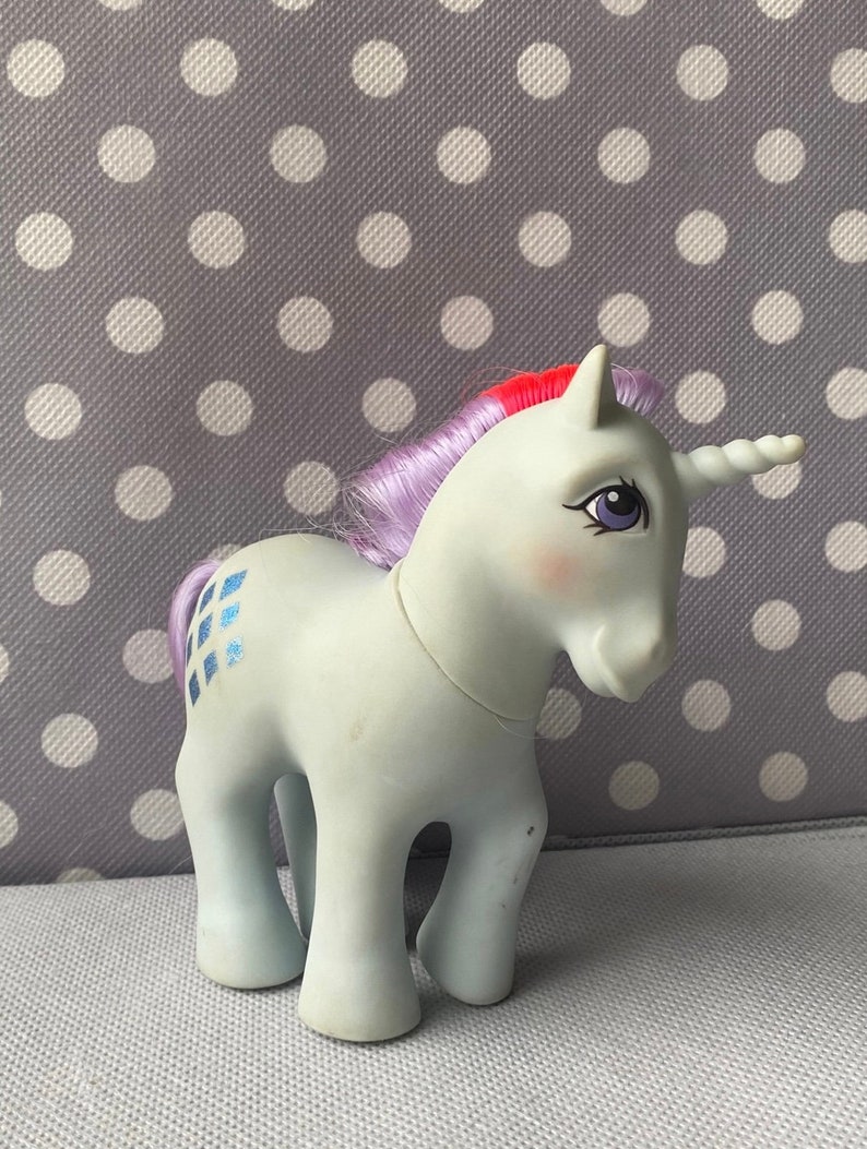 My Little Pony G1 Glitzer Einhorn Wunderkerze Vintage MLP lila Pony MLP Retro Bild 5