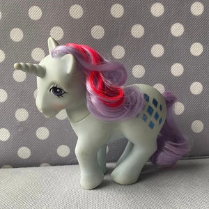 My Little Pony G1 Glitzer Einhorn Wunderkerze Vintage MLP lila Pony MLP Retro Bild 2