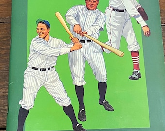 Legendary Baseball Stars Paper Dolls in Full Color Book Tom Tierney Dover Publications 1985 Vintage Uncut Movie Sports Memorabilia Babe Ruth