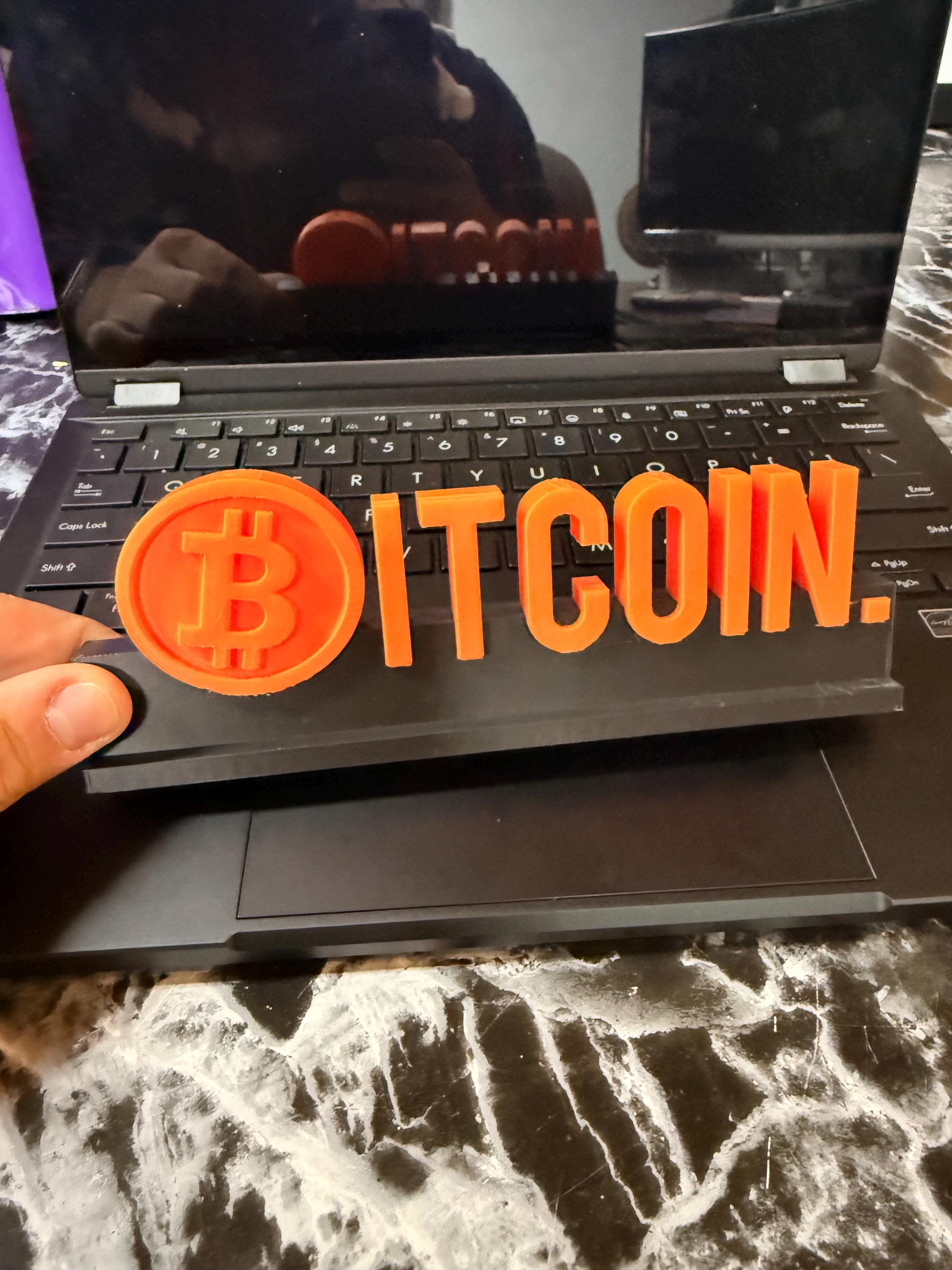 Custom Bit Bitcoin Personalized Bitcoin Nameplate | Custom 3D Printed Desk Sign | Crypto ...